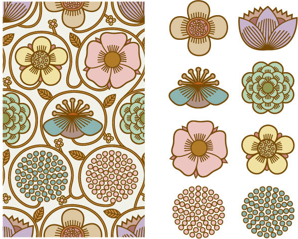 free vector Beautiful background pattern vector material Series 2